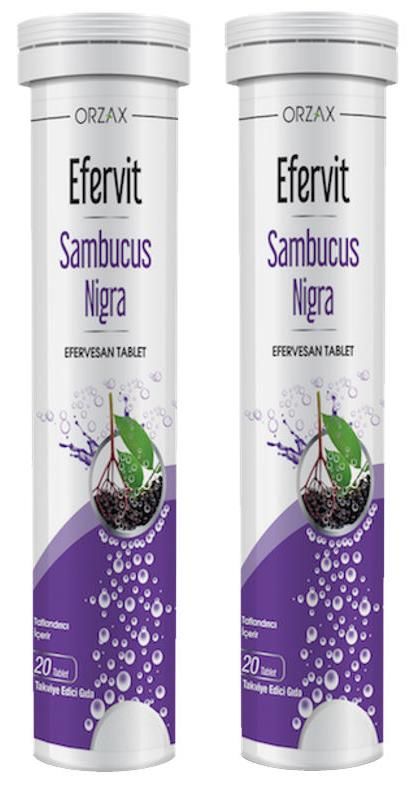 Orzax Efervit Sambucus Nigra Effervesan 20 Tablet | 2 Adet