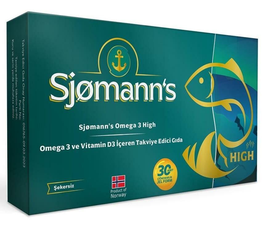 Sjomann's Omega 3 High 30 Çiğnenebilir Jel Form