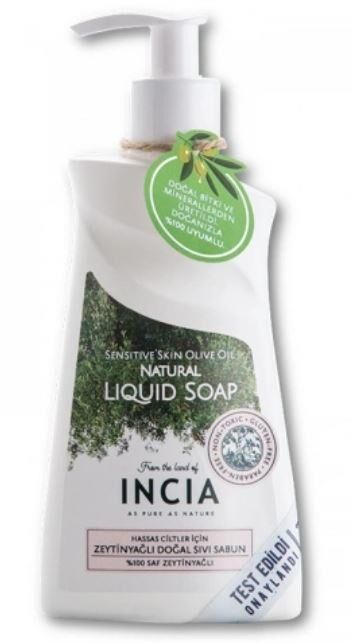 Incia Hassas Ciltler İçin Zeytinyağlı Doğal Sıvı Sabun 250ml