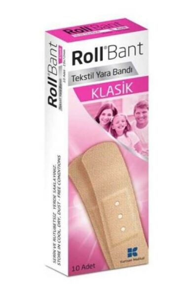 Roll Bant Tekstil Yara Bandı Klasik 10 Adet