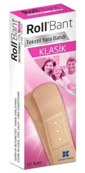 Roll Bant Tekstil Yara Bandı Klasik 10 Adet