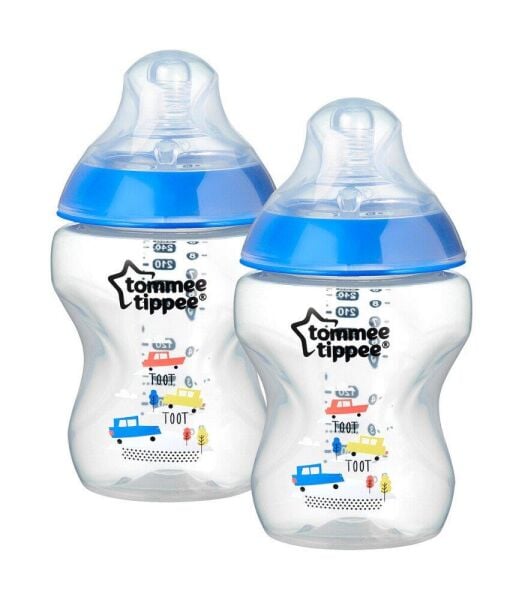 Tommee Tippee Biberon PP Closer to Nature 260ml | 0 Ay Üzeri, 2 Adet, Blue