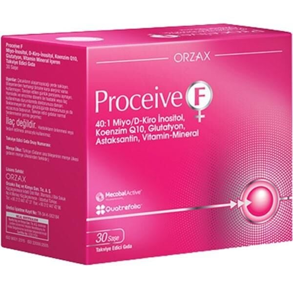 Orzax Proceive F 30 Saşe | İnositol Coenzyme Q10