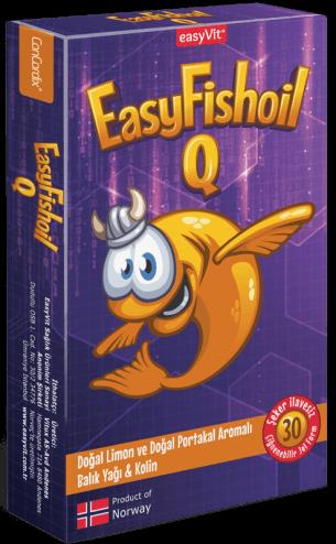 Easyvit EasyFishOil Q Omega-3 Kolin Çiğnenebilir Jel 30 Tablet