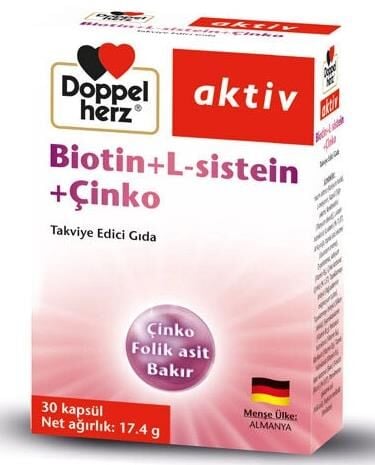 Doppelherz Aktiv Biotin L-Sistein Çinko 30 Kapsül