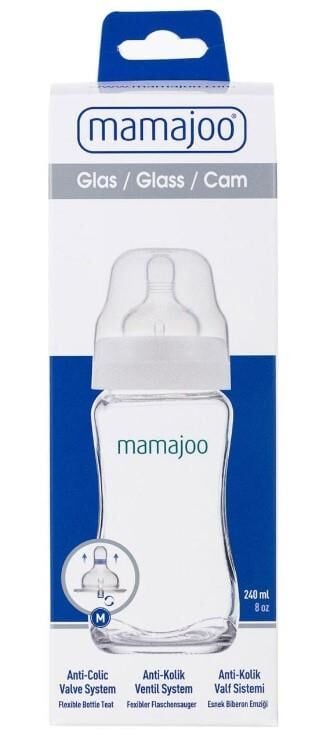 Mamajoo Cam Biberon 240ml | Anti-Kolik Biberon Emziği No:2