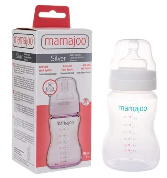 Mamajoo Biberon Silver 250ml | Anti-Kolik (M)