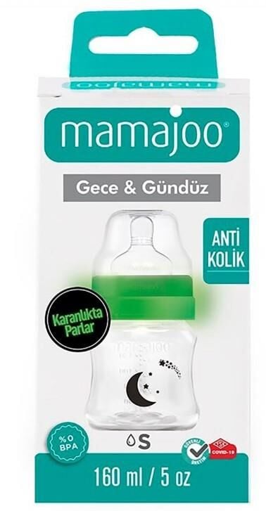 Mamajoo Biberon Gece Gündüz 160ml | Anti-Kolik (S)