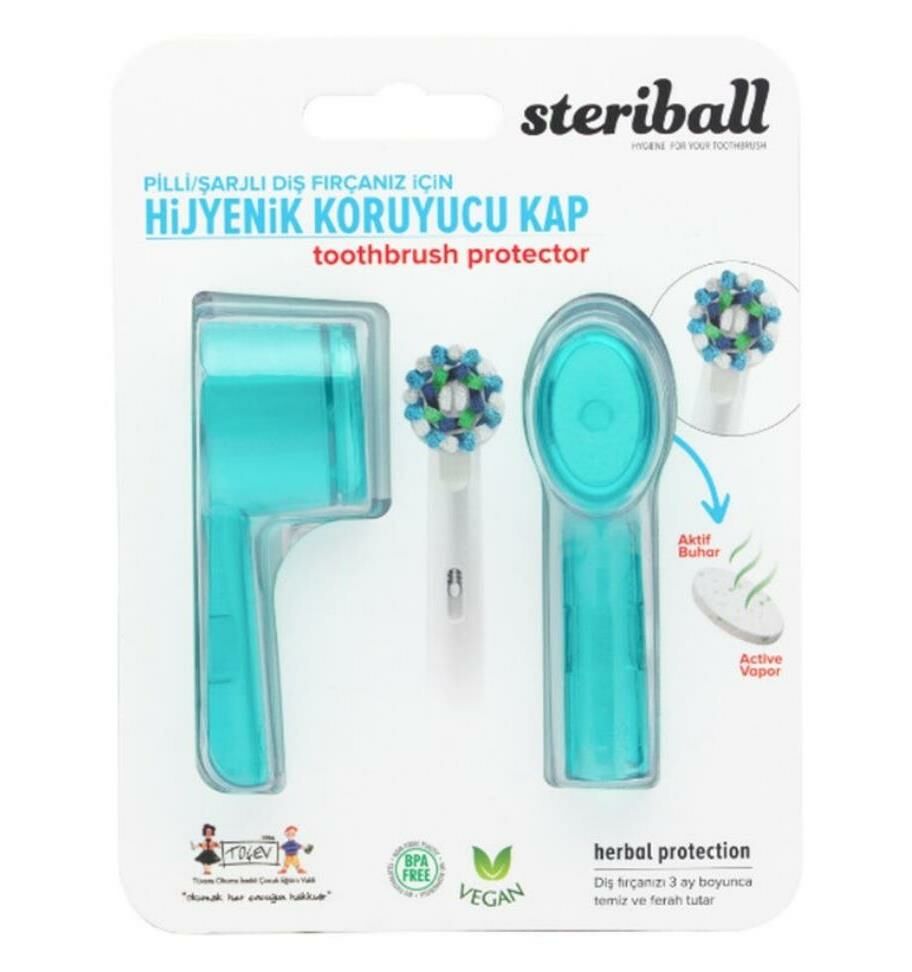 Steriball Şarjlı Diş Fırçası Koruma Kabı 2 Adet | Turkuaz