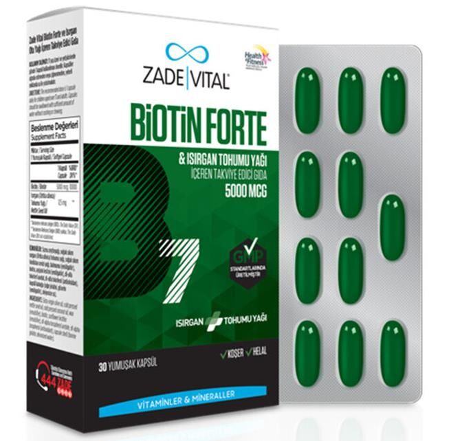 Zade Vital Biotin Forte 30 Yumuşak Kapsül