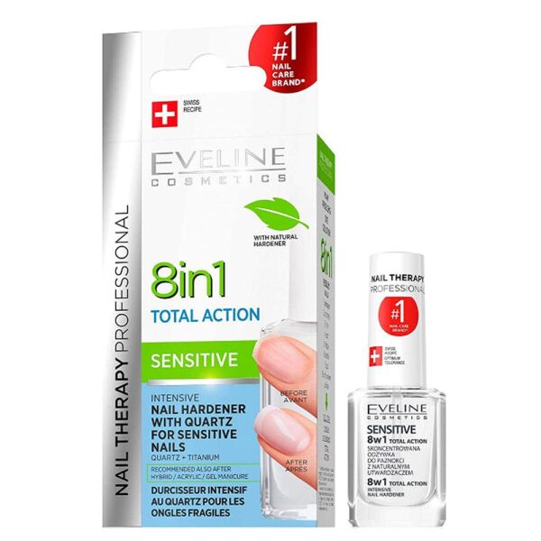 Eveline 8 in 1 Total Action Sensitive 12ml | Tırnak Bakımı