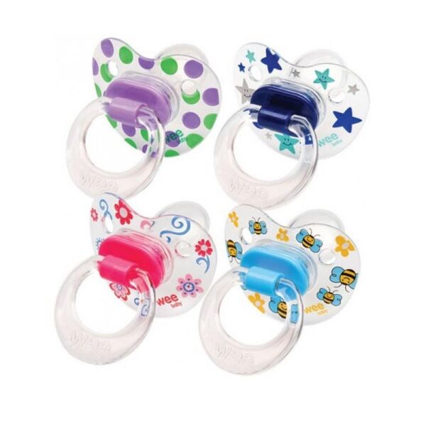 Wee Baby Şeffaf Desenli Damaklı Emzik 837 No: 2