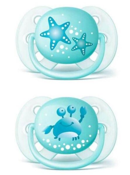 Philips Avent Yalancı Emzik Ultra Soft Desenli Erkek | 0-6 Ay, 2 Adet