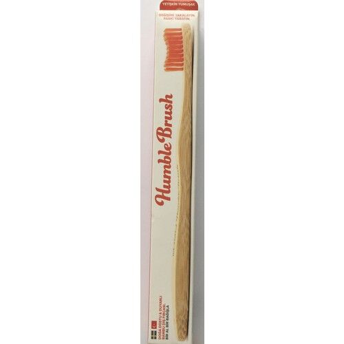 Humble Brush Adult Soft Bambu Diş Fırçası | Kırmızı