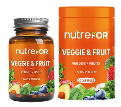 Nutrefor Veggie & Fruit 30 Kapsül | Sebze ve Meyve Ekstresi