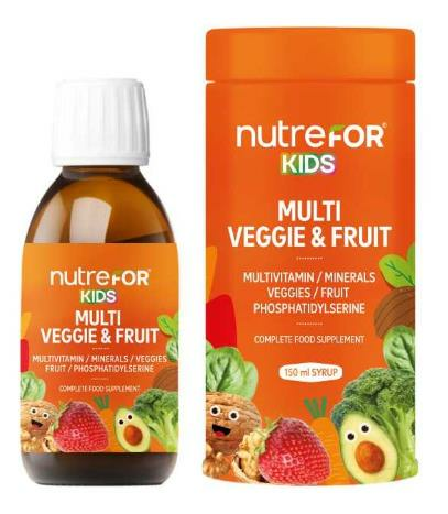 Nutrefor Kids Multi Veggie & Fruit 150ml | Multivitamin Mineral Sebze ve Bitki Ektresi