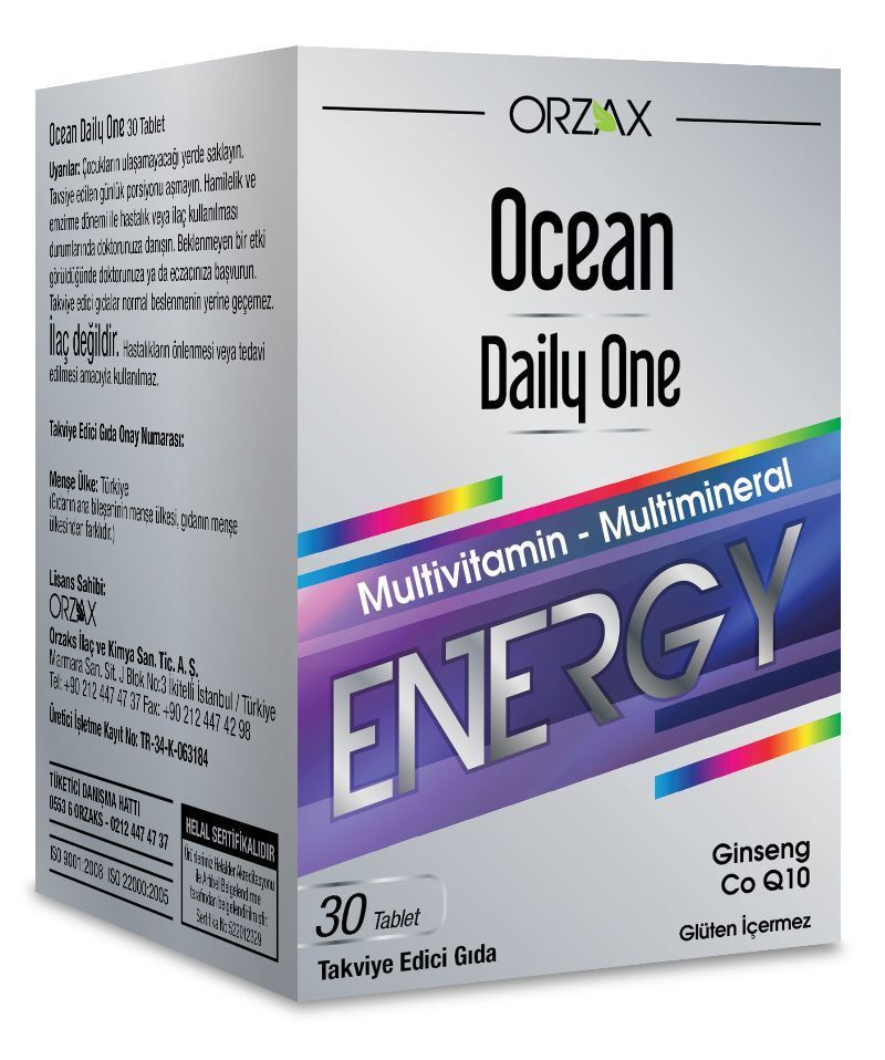 Orzax Ocean Daily One Energy Multivitamin - Multimineral 30 Tablet