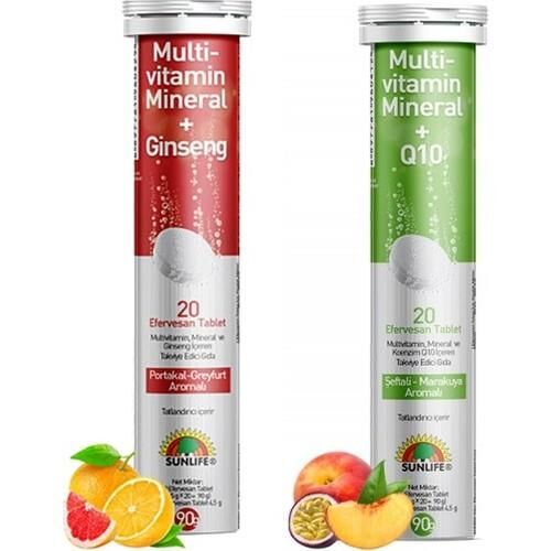 Sunlife Multivitamin Destek Seti | Multivitamin Ginseng - Q10