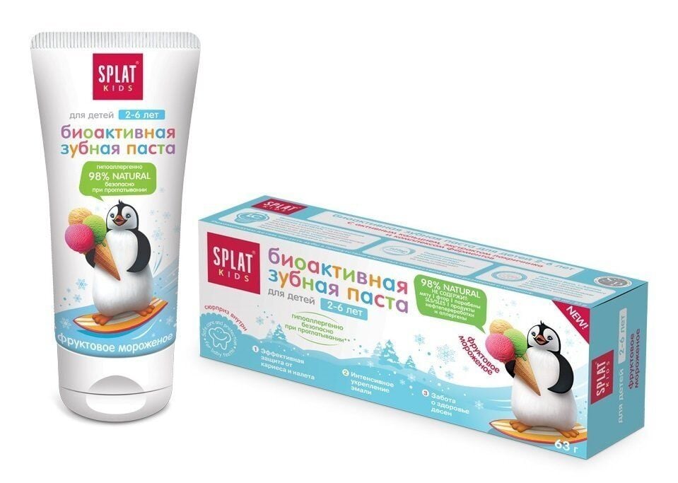 Splat Kids Diş Macunu Meyveli Dondurma 55ml | 2-6 Yaş Diş Macunu