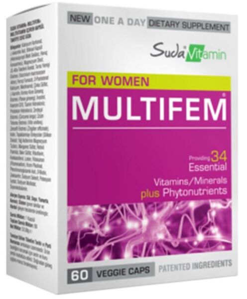 Suda Vitamin Multifem Multivitamin 60 Kapsül