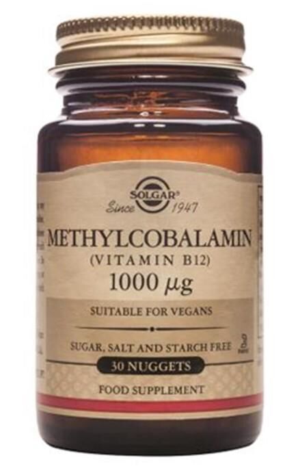 Solgar Methylcobalamin Vitamin B12 1000mcg Subling 30 Tablet