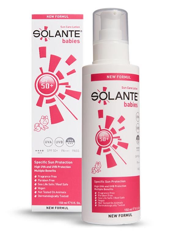 Solante Babies SPF50+ Güneş Koruyucu Losyon 150ml | Hassas Bebek Ciltlere Özel