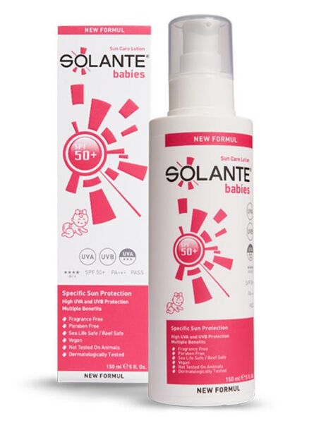 Solante Babies SPF50+ Güneş Koruyucu Losyon 150ml | Hassas Bebek Ciltlere Özel