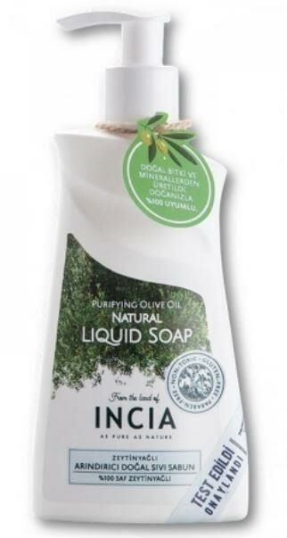 Incia Arındırıcı Zeytinyağlı Doğal Sıvı Sabun 250ml