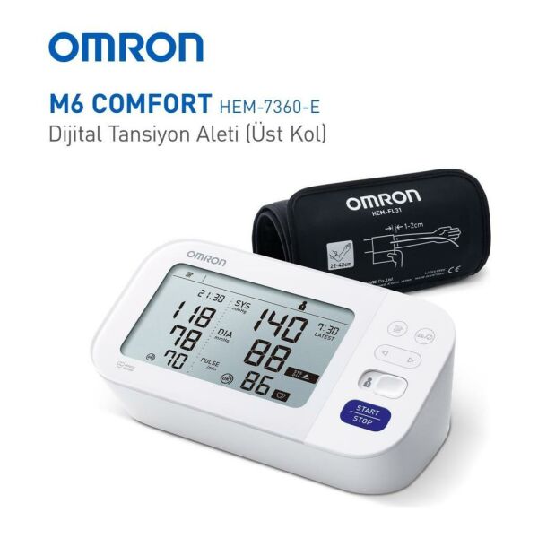 Omron M6 Comfort Koldan Ölçer Tam Otomatik Tansiyon Aleti
