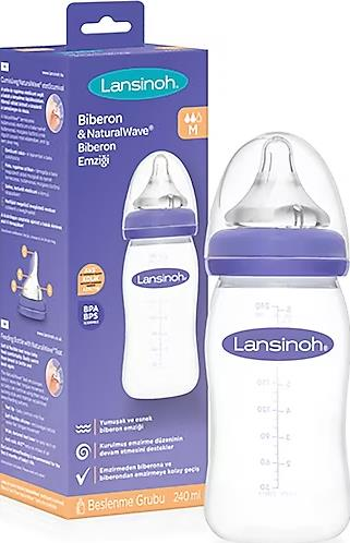 Lansinoh Biberon ve NaturalWave Biberon Emziği 240ml