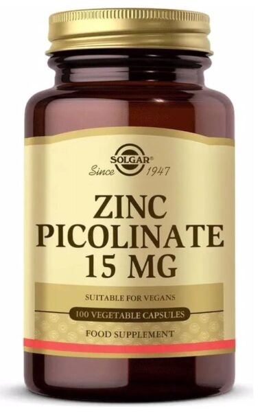 Solgar Zinc Picolinate 15mg 100 Kapsül