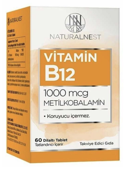 Naturalnest Vitamin B12 60 Dilaltı Tablet